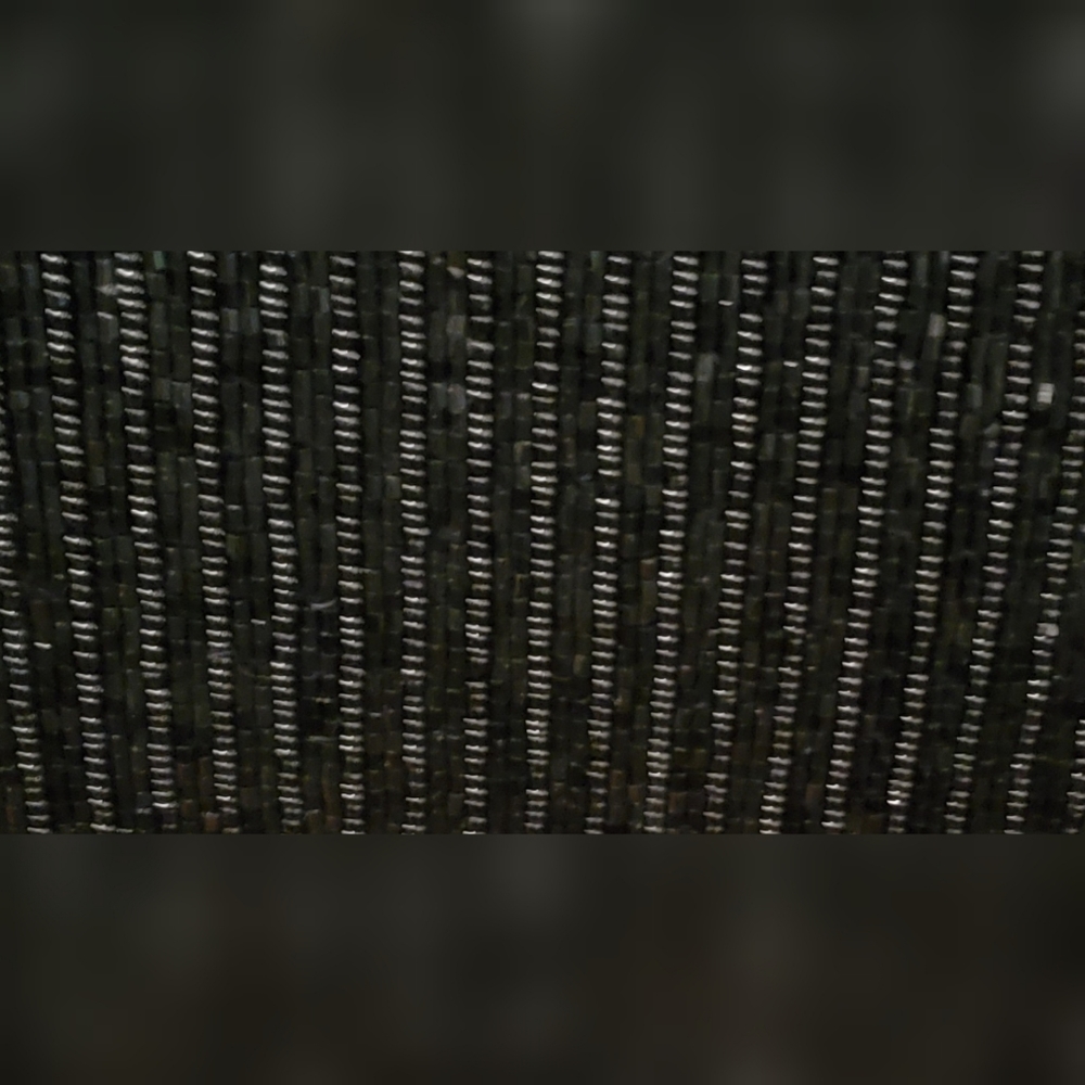 Rectangular Beaded Evening Bag With Satin Handle - image 5